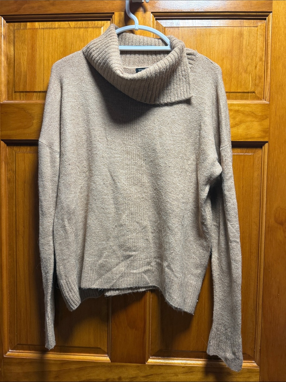 Banana Republic Tan Cowl Neck Sweater